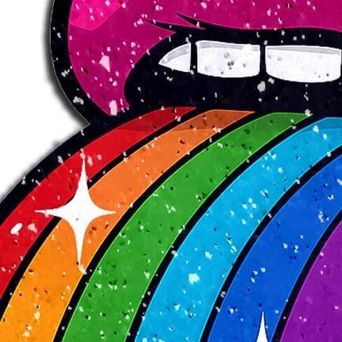 PASTEASE Rainbow Pride Pasties - Taste the Rainbow Tongue Out Nipple Covers - Parade or Festival Rave EDM Party or Club Aesthetic Outfit Accessory | Medical Grade, Waterproof, Latex Free & Made in USA in Saudi Arabia