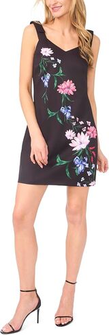 CeCe Bow Strap Placement Print Midi Dress in Kuwait