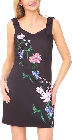 CeCe Bow Strap Placement Print Midi Dress in Kuwait