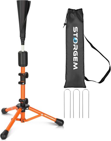 Storgem Baseball and Softball Tee,Batting Tee,Baseball Tees for Hitting,T Ball Training Stand,Easy Height Adjustment in Kuwait