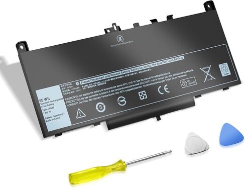 53Wh H5CKD 15V Battery Compatible with Dell 5400 7300 7506 2-in-1 5406 7405 7306 7500 Silver 5300 5408 5409 5301 5401 5402 5501 5502 5508 5509 Latitude 3410 3510 Vostro 5300 5301 7T8CD in Kuwait