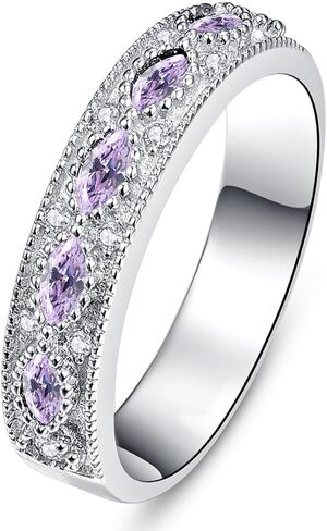 Yaresul 3.5ct Round Cut Cubic Zirconia Wedding Sets for Women with Created Blue Sapphire Women's Bridal Rings Sets White Gold Plated Blue Engagement Ring for Grandma, Mother, Gift for Her Size 5-10 in Saudi Arabia