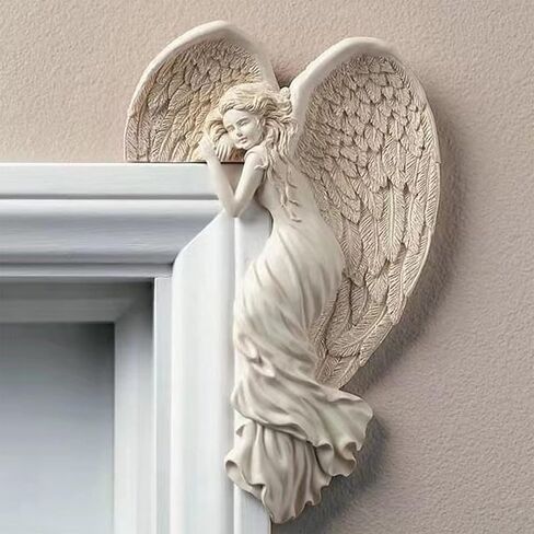 Corner Angel with Wing Sculpture - Door Frame Wall Decor, 3D Angel Statue for Home (Right) in Saudi Arabia