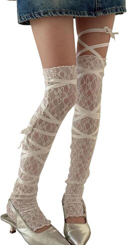 win2win Goth Lace Long Leg Warmers for Women in Saudi Arabia
