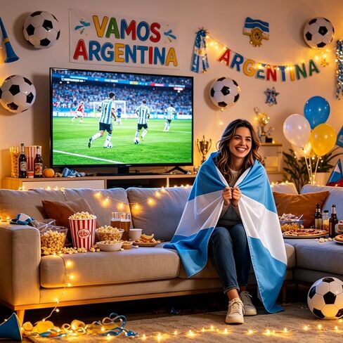Argentina Flag Cape Cloak for International Sports Tournaments,Football Party Supplies， Game Day, Sporting Events, and Patriotic Celebrations (Argentina) in Saudi Arabia