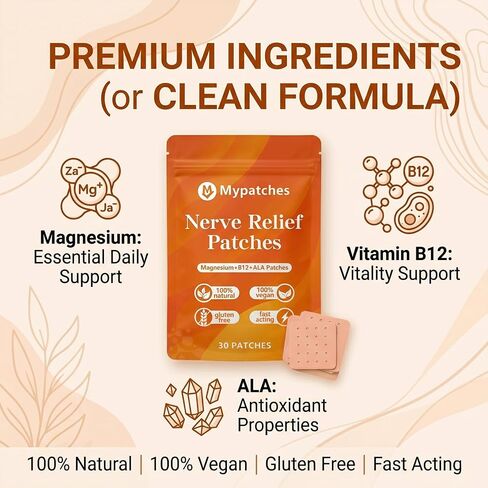 My Patches Nerve Patch, Nerve Relief Patches, Natural Ingredients for Daily Comfort, 30 Patch (1) in Kuwait