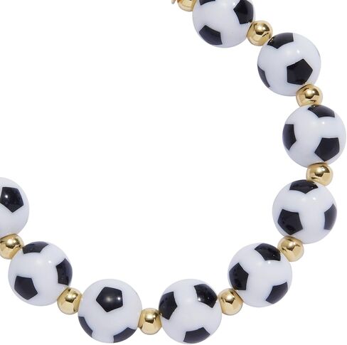 Alex and Ani Soccer مطرز EWB كبير الحجم | خرز كرة قدم 12 ملم | سوار مطرز للنساء | سوار قابل للتعديل | مجوهرات كرة القدم للنساء in Kuwait
