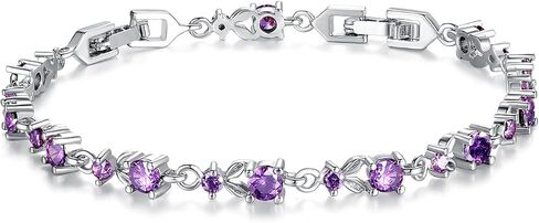 Women Tennis Bracelet Silver Cubic Zirconia White Gold Plated Bracelet Wedding Bracelet Gift for Women in Kuwait