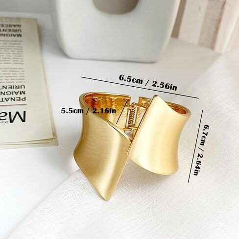 2 Pack Gold Curtain Tiebacks for Living Room, Metal Curtain Holdbacks with Matte Smooth Finish, Open and Close Design for Medium to Thick Curtains, Modern Window Hardware, Brushed Gold in Saudi Arabia