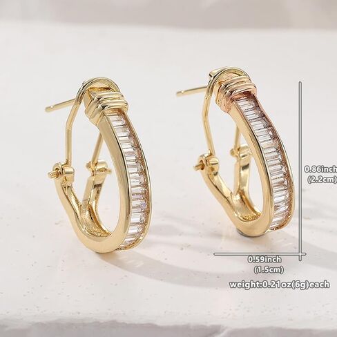 Fashionable Women's Hoop Earrings, for Women Party Wedding Minimalist Trendy Everyday Ear Jewelry Statement Gift in Saudi Arabia