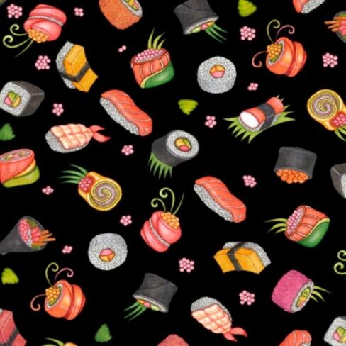 QT Fabrics Order Up 28527 J Black Sushi in Saudi Arabia