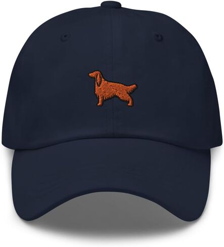 Irish Setter Dog Embroidered Baseball Cap Cotton Adjustable Dad Hat in Saudi Arabia
