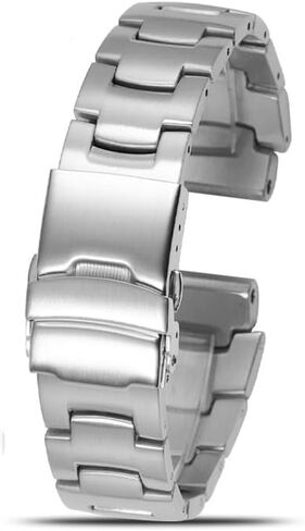 18mm Solid Stainless Strap Fit For Casio PROTREK PRG-260 PRG-270 PRG-550 PRW-3500/2500/5100 Strap Metal Replacement Wristband in Saudi Arabia