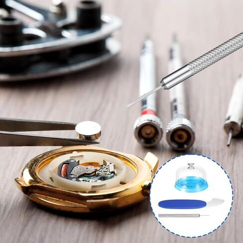 Watch Movement Dust Cover Watch Storage BoxWatch Parts Tray 5 Slots Watchmaking Tools Tray Storage Box Repair Spares Kit for Crafts Screw Component Hardware Parts with 3 Small Tools in Saudi Arabia