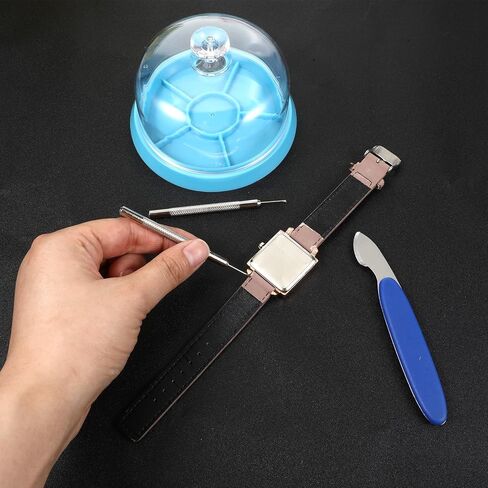 Watch Movement Dust Cover Watch Storage BoxWatch Parts Tray 5 Slots Watchmaking Tools Tray Storage Box Repair Spares Kit for Crafts Screw Component Hardware Parts with 3 Small Tools in Saudi Arabia