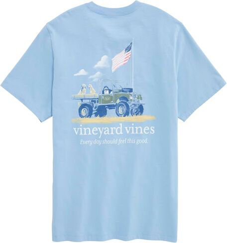 Vineyard Vines Men's Painted Americana Truck Short-Sleeve Pocket Tee in Kuwait