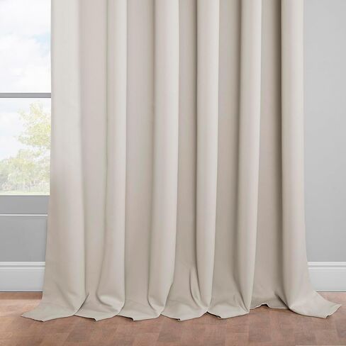 HPD Half Price Drapes Polyester Extra Wide Room Darkening Curtains for Bedroom 96 Inches Long (1 Panel), 100W x 96L Curtains for Living Room Home Decor, Alabaster Beige in Kuwait