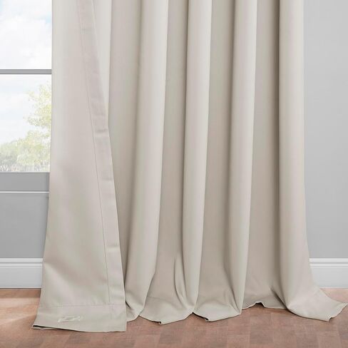 HPD Half Price Drapes Polyester Extra Wide Room Darkening Curtains for Bedroom 96 Inches Long (1 Panel), 100W x 96L Curtains for Living Room Home Decor, Alabaster Beige in Kuwait