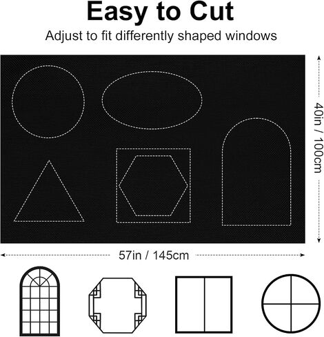 Blackout Window Cover, Portable Window Blinds, No Drill Shades & Blackout Blinds with Stickers & Tabs for RV, Baby Nursery, Travel, Dorm Room in Saudi Arabia
