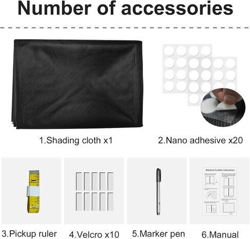 Blackout Window Cover, Portable Window Blinds, No Drill Shades & Blackout Blinds with Stickers & Tabs for RV, Baby Nursery, Travel, Dorm Room in Saudi Arabia
