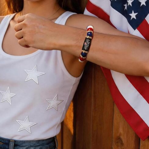 250th Anniversary Liberty USA Patriotic Bracelet for Women Men 4th of July Bracelets Red White Blue Beaded Bracelets Independence Day Accessories USA 250 Freedom Legacy Bracelet(1776-2026) Statement Gift Jewelry in Saudi Arabia