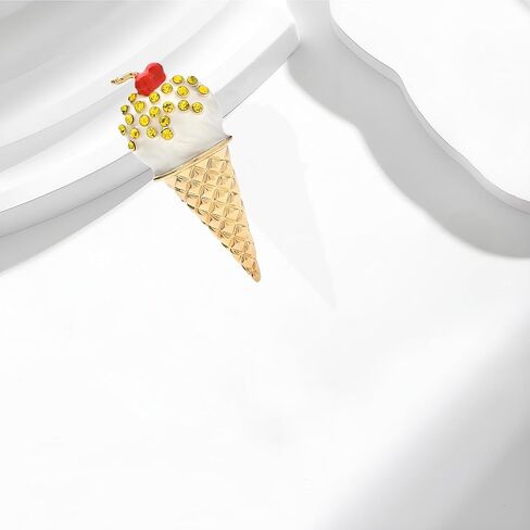 Ice Cream Brooches for Women Ladies Trendy Creative Cute Ice Cream Enamel Brooch Lapel Pins Clothes Decorations Fashion Jewelry Gifts Accessories in Kuwait