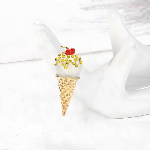 Ice Cream Brooches for Women Ladies Trendy Creative Cute Ice Cream Enamel Brooch Lapel Pins Clothes Decorations Fashion Jewelry Gifts Accessories in Kuwait