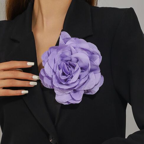 6.3IN/16CM Flower Brooch,Flower Brooch Pin Hair Clips Large Vintage Brooches and Pins for Women in Kuwait