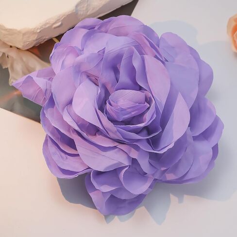 6.3IN/16CM Flower Brooch,Flower Brooch Pin Hair Clips Large Vintage Brooches and Pins for Women in Kuwait