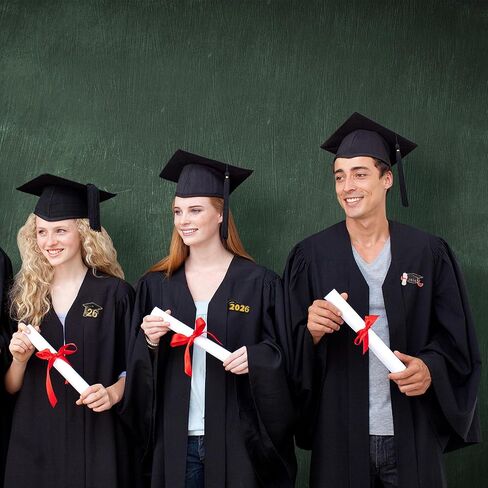 6pcs Class of 2026 Graduation Pins, Alloy Grad Commemorative Pins Including Five-Pointed Star Hat Scroll Paper 2026 for Graduation Ceremony & Class Reunion in Kuwait
