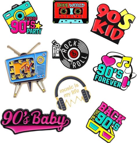 9Pcs Funny 90s Enamel Pin, Novelty Cartoon Cute Pins for Hats, Backpacks, Bags and Lanyards in Saudi Arabia