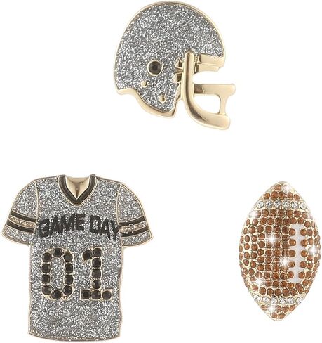 3PCS Football Lapel Pins for Women | Football Jersey Helmet Touch Down Pins | Game Day Jewelry Gifts in Saudi Arabia
