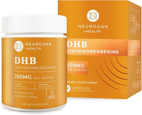 Neurogan Dihydroberberine Supplement Capsules - High-Potency 250mg Per Serving - Bioavailable Berberine Metabolite for Daily Balance, Heart Health & Nutrient Utilization - Made in USA in Saudi Arabia