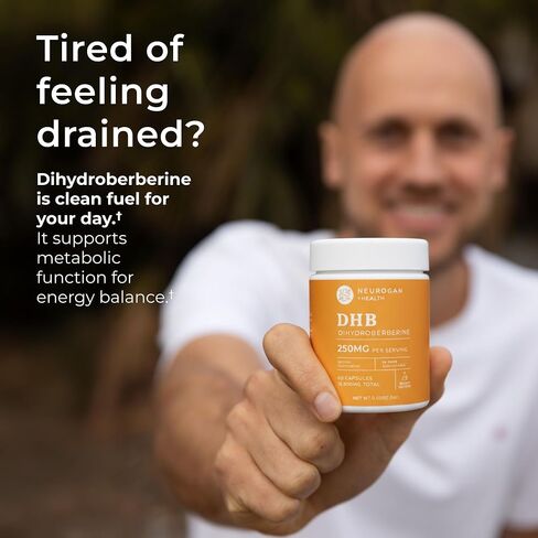 Neurogan Dihydroberberine Supplement Capsules - High-Potency 250mg Per Serving - Bioavailable Berberine Metabolite for Daily Balance, Heart Health & Nutrient Utilization - Made in USA in Saudi Arabia