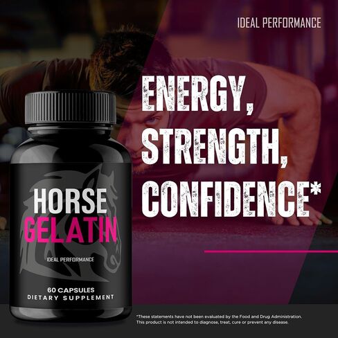 IDEAL PERFORMANCE Horse Gelatin Capsules, HorseGelatin Pills Reviews (60 Capsules) in Saudi Arabia
