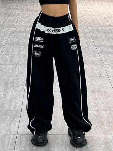 Contrast Color Print Wide Leg Pant in Kuwait