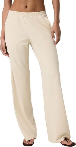 Songling Womens Wide Leg Pants Pull On Stretchy Work Dress Pants Mid Rise Business Casual Trousers with Pockets in Saudi Arabia