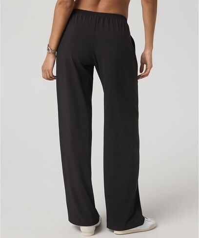 Songling Womens Wide Leg Pants Pull On Stretchy Work Dress Pants Mid Rise Business Casual Trousers with Pockets in Saudi Arabia