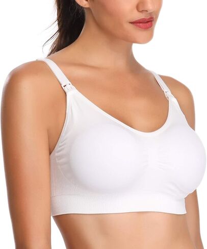 Womens Sleeping Nursing Bra Wirefree Breastfeeding Maternity Bralette Pack of 5 Color White Size S in Saudi Arabia