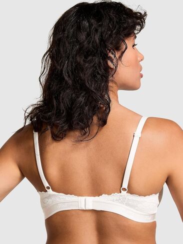Victoria's Secret Women's Pink Wink Push Up Balconette Bra, Bras for Women, Coconut White, 38DDD in Kuwait
