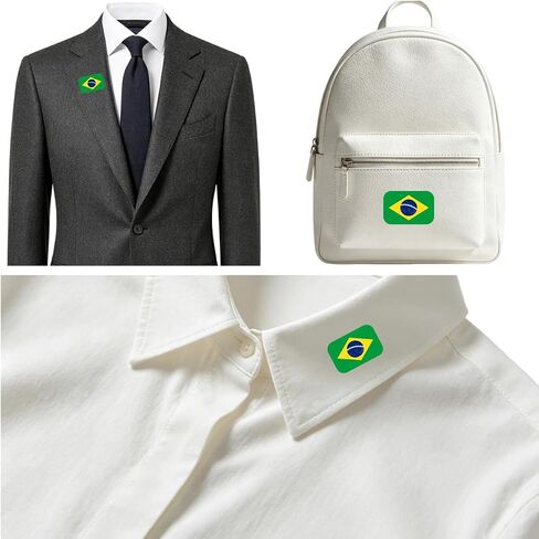 4 PCS Brazil Flag Pins,Novelty Unique Enamel Pins,Brazilian Enamel Metal National Brooch Badge,World Travel Souvenir Gifts for Backpacks Clothing Hats Bookbag Lanyard Fashion Jewelry Accessories in Saudi Arabia