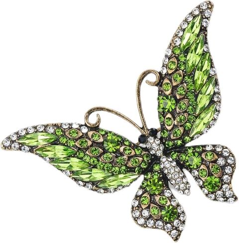 Crystal Rhinestone Butterfly Brooch,Elegant Butterfly Lapel Pins,Fashion Exquisite Crystal Animal Shape Brooches Lapel Pins,Dress Accessories Jewelry Gift for Women Daily Decoration in Saudi Arabia