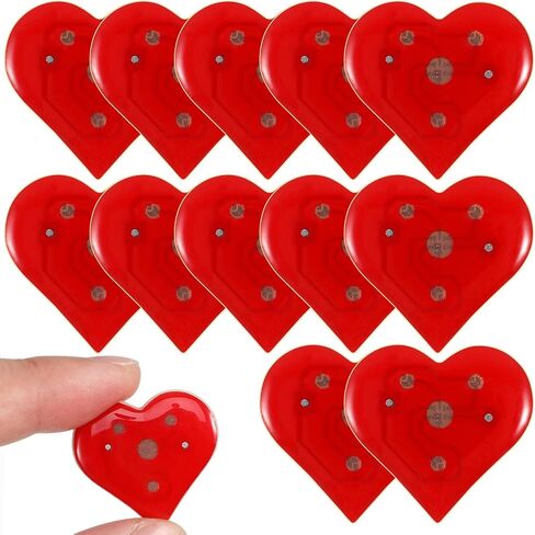 SEWACC 20pcs Red Heart Luminous Brooch Pins, Glowing Lapel Pins for Valentine’s Day Party Decorations in Saudi Arabia
