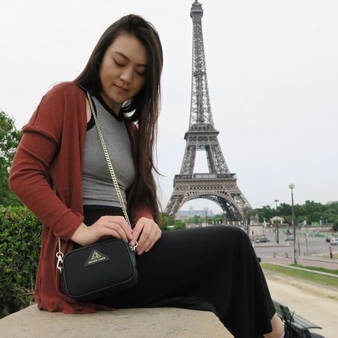 Anti-Theft Waterproof Mini Cross-Body Bag with Adjustable Faux Leather Strap with Classic Hardware in Saudi Arabia
