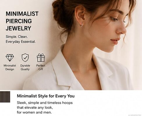 G23 Titanium Hoop Earrings for Sensitive Ears, Hypoallergenic 3 Sizes | implant grade titanium, cartilage nose helix tragus earlobe use, daily wear sleep comfort, minimalist unisex style in Saudi Arabia