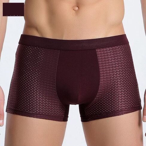 Ice Silk Men's Underwear - Mesh Boxer Briefs Breathable Trunks in Kuwait