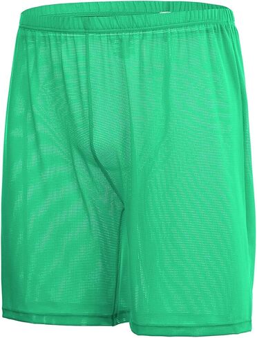 JINSHI Mens Mesh See Through Boxer Shorts Loose Fit Pajama Shorts Yellow in Kuwait