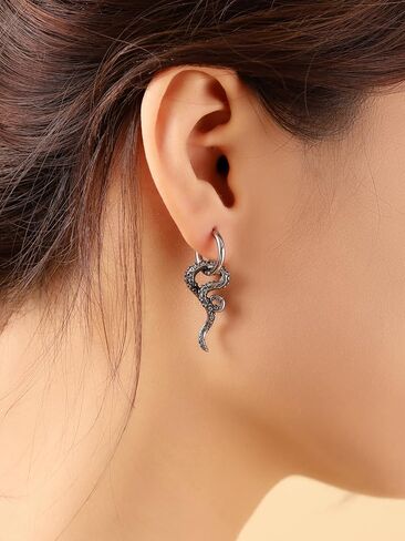 Sacina Goth Octopus Hoop Earrings, Gothic Emo Punk Grunge Earrings, Goth Jewelry, Halloween Christmas Jewelry Gift for Women in Kuwait