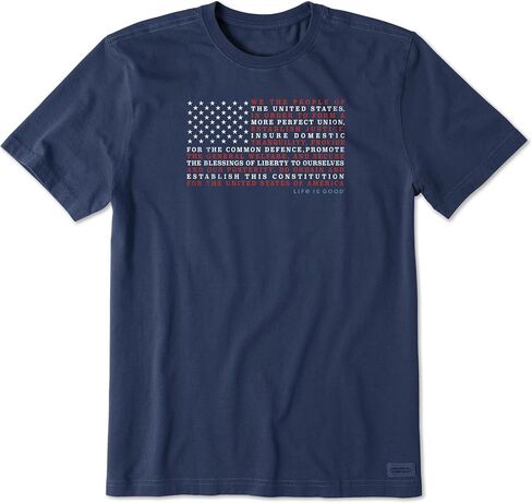 Life is Good Men's 4th of July Crusher Tee Shirt, Short Sleeve Cotton Graphic T-Shirts in Kuwait