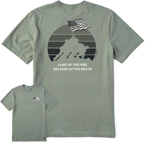 Life is Good Men's 4th of July Crusher Tee Shirt, Short Sleeve Cotton Graphic T-Shirts in Kuwait